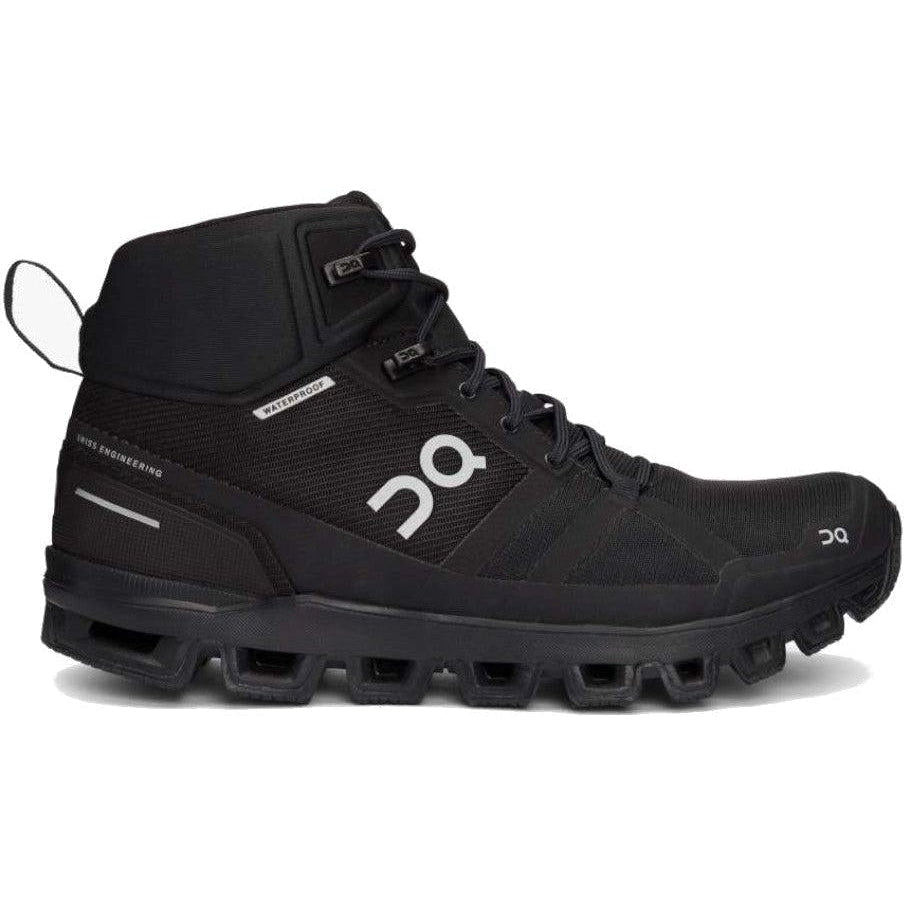 Women's On Cloudrock Waterproof, All Black, 8 B Medium