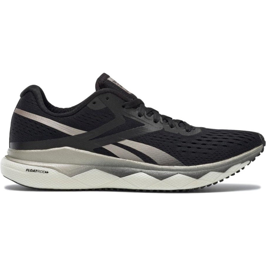 Women's Reebok Floatride Run Fast 2.0, Black/Moondust Met./White, 8.5 B Medium