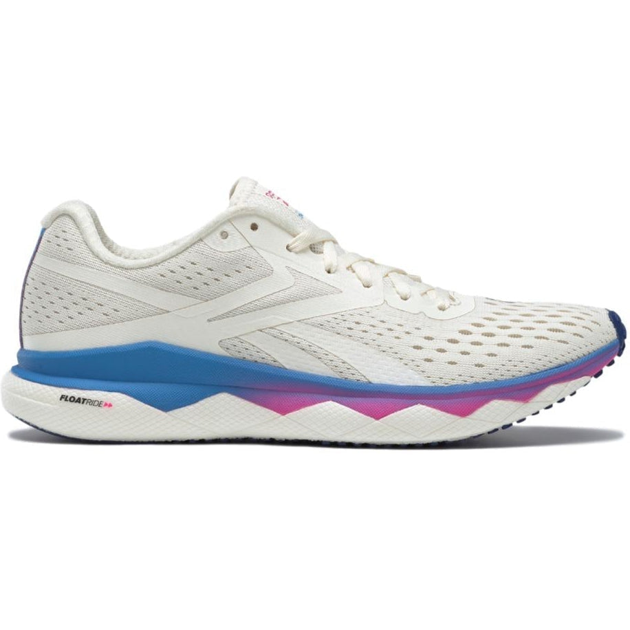 Women's Reebok Floatride Run Fast 2.0, Chalk/Proud Pink/Horizon Blue, 7 B Medium