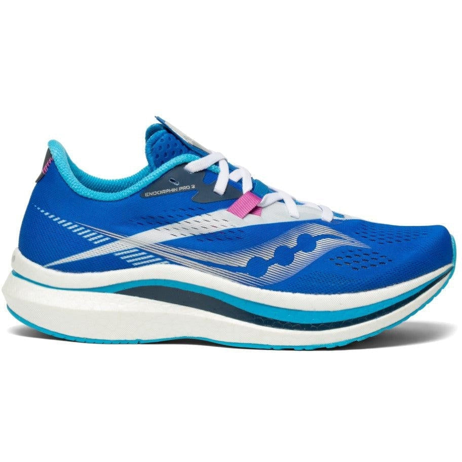 Women's Saucony Endorphin Pro 2, Royal/White, 8.5 B Medium