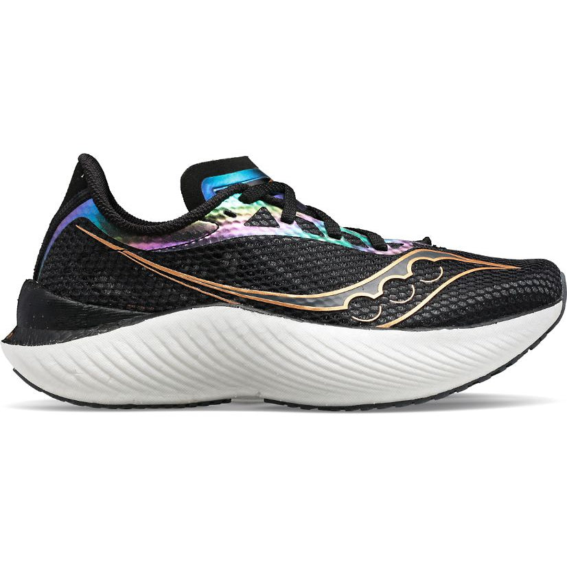 Women's Saucony Endorphin Pro 3, Black/Goldstruck, 7 B Medium