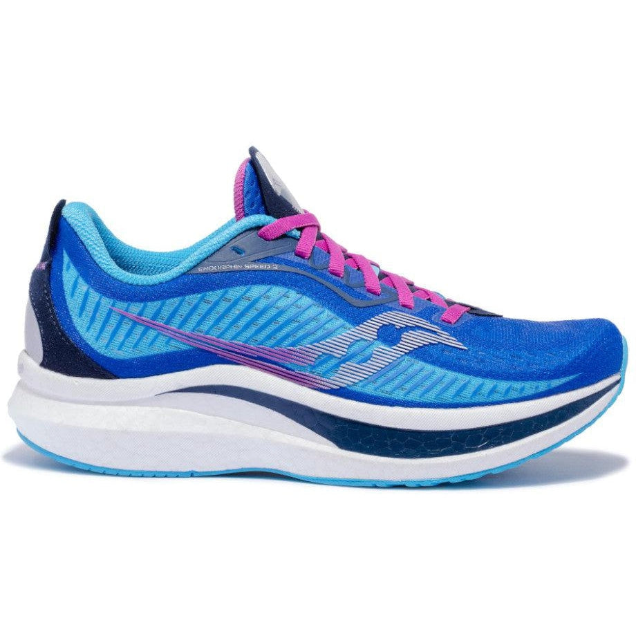 Women's Saucony Endorphin Speed 2, Royal/Blaze, 10.5 B Medium