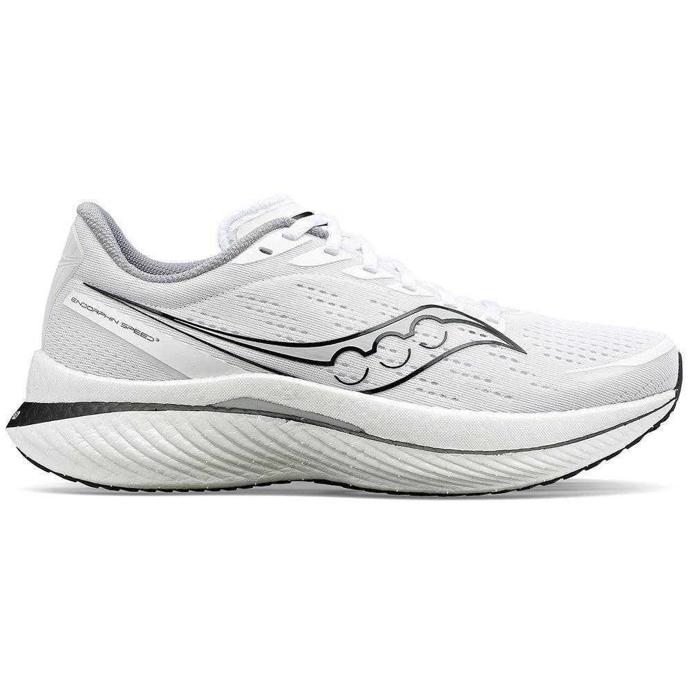 Women's Saucony Endorphin Speed 3, White/Black, 6.5 B Medium