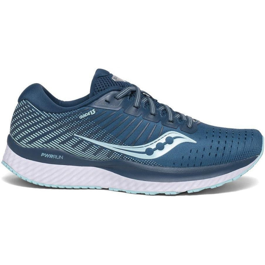 Women's Saucony Guide 13, Blue/Aqua, 6.5 D Wide