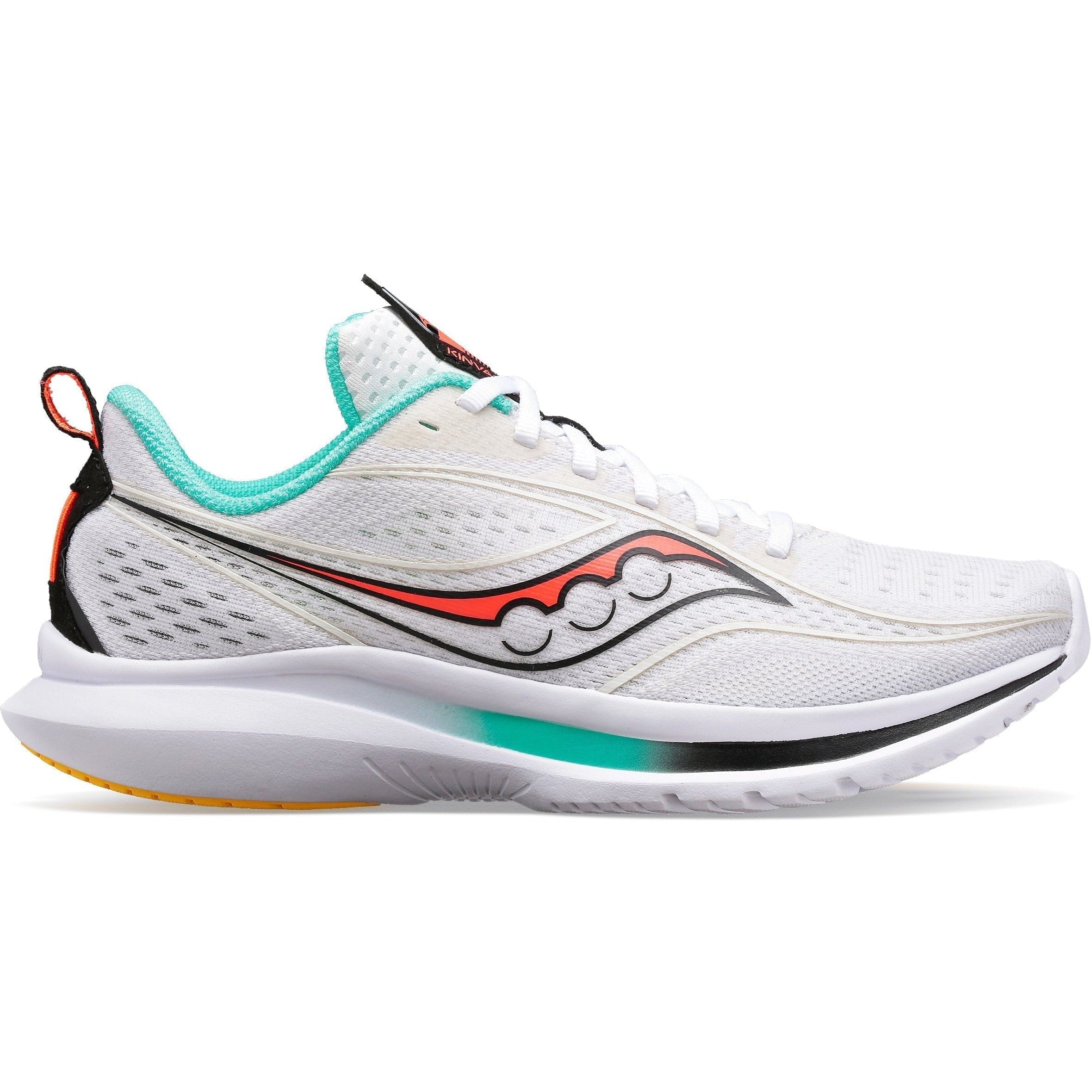 Women's Saucony Kinvara 13, White/Black/Vizi, 6 B Medium