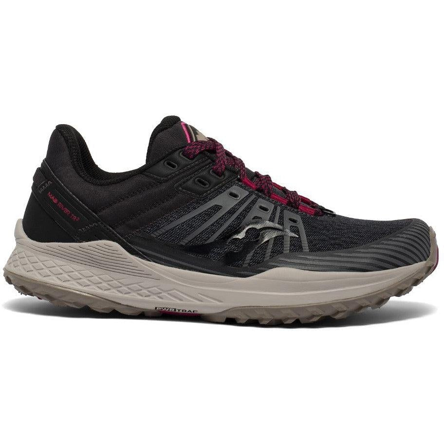 Women's Saucony Mad River TR 2, Charcoal/Black, 10.5 B Medium