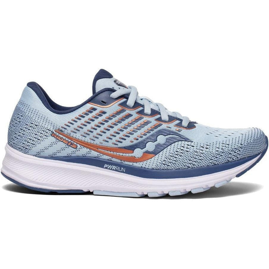 Women's Saucony Ride 13, Sky/Storm, 6 B Medium