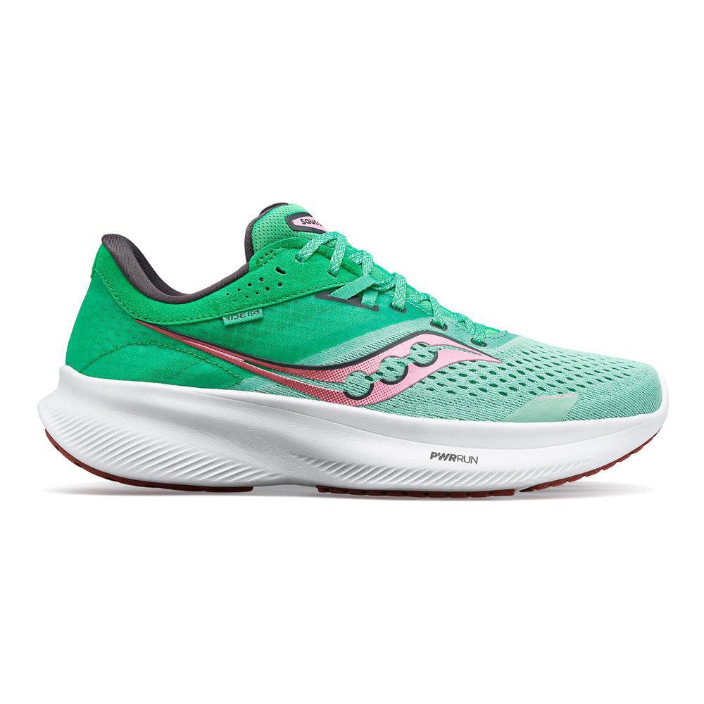 Women's Saucony Ride 16, Sprig/Peony, 8 D Wide
