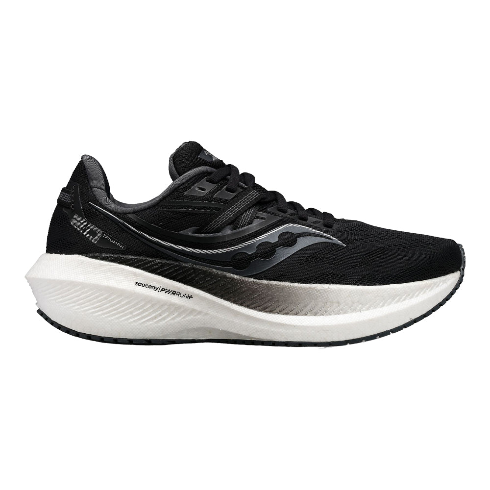 Women's Saucony Triumph 20, Black/White, 9 B Medium