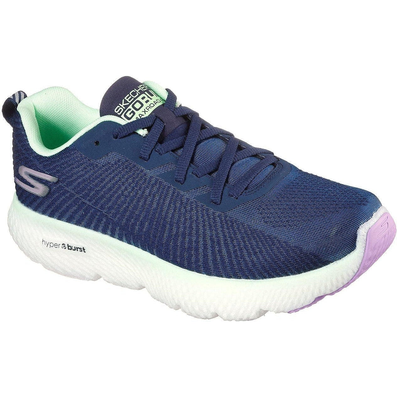 Women's Skechers Go Run MaxRoad 4+, Navy/Mint, 6.5 B Medium