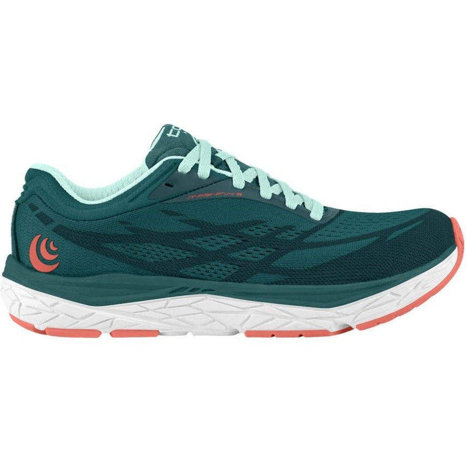 Women's Topo Athletic Magnifly 3, Emerald/Sky, 7 B Medium