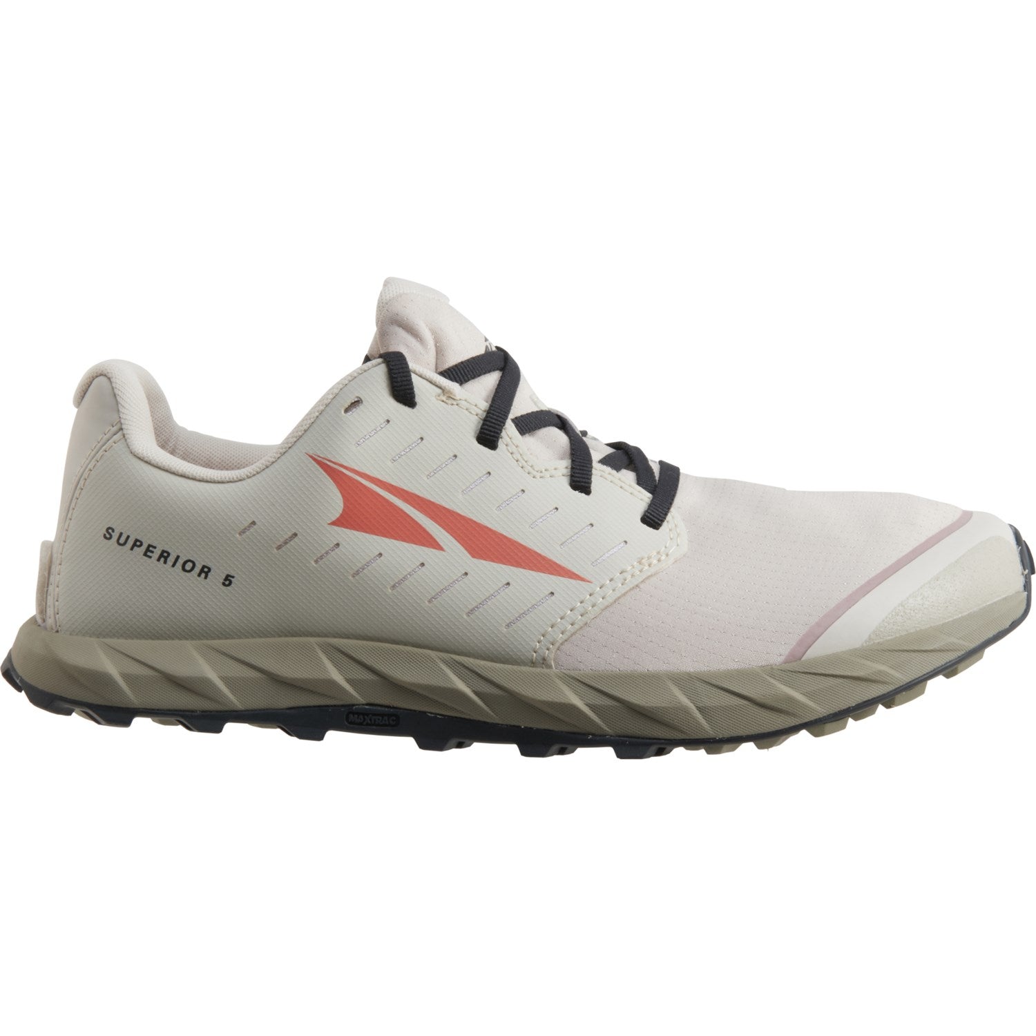 Men's Altra Superior 5, Light Gray/Red, 14 D Medium
