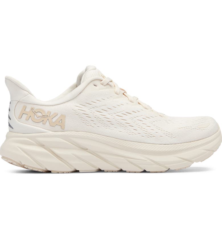 Women's Hoka Clifton 8, Eggnog/Shifting Sand, 7 B Medium