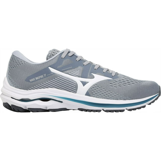 Men's Mizuno Wave Inspire 17, Sleet/White, 8.5 D Medium