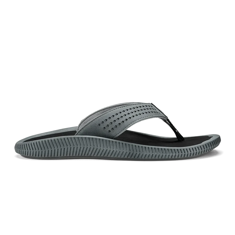 Men's Olukai Ulele, Dark Shadow/Black, 9 D Medium