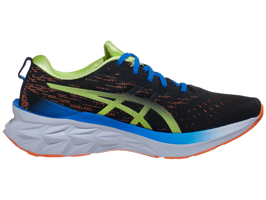 Men's Asics NOVABLAST 2, Black/Shocking Orange, 10.5 D Medium