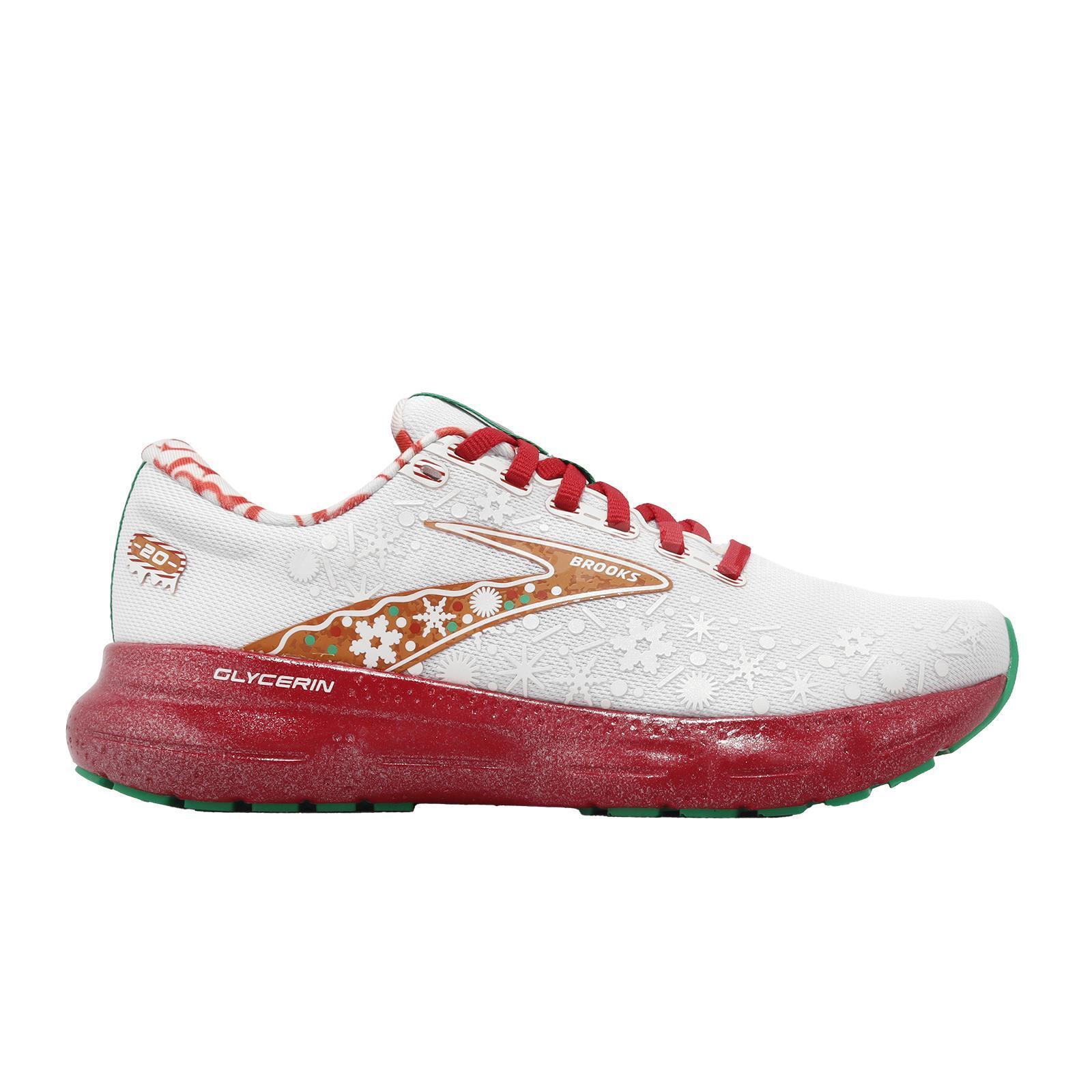 Women's Brooks Glycerin 20, Red Alert/White/Caramel, 10 B Medium