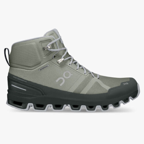 Men's On Cloudrock Waterproof, Kelp/Lead, 9.5 D Medium