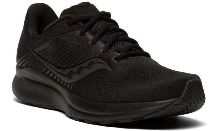 Men's Saucony Ride 14, TRIPLE BLACK, 10.5 D Medium