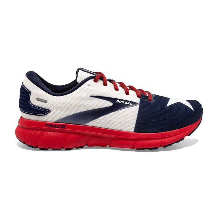 Men's Brooks Trace 2, Red/White/Navy, 10.5 D Medium