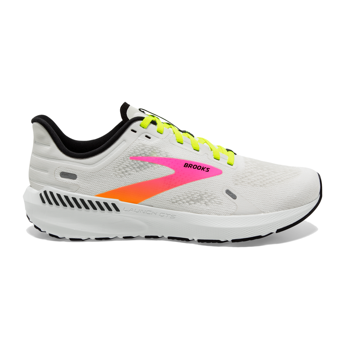 Men's Brooks Launch GTS 9, White/Pink/Nightlife, 15 D Medium