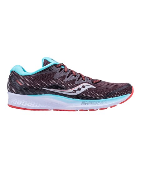 Women's Saucony Ride ISO 2, Brown/Coral, 9.5 B Medium