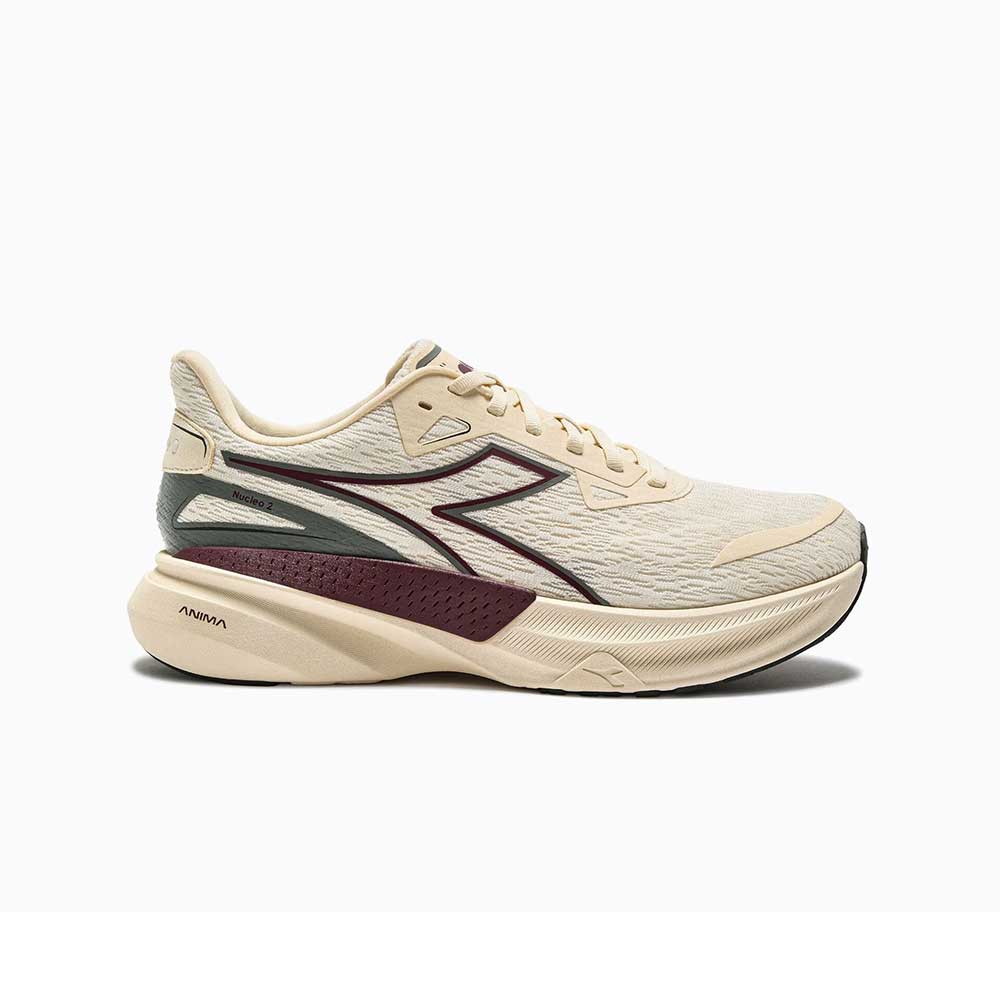 Men's Diadora Nucleo 2, Whisper White/Maroon Banner