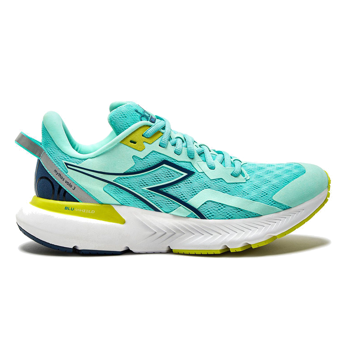 Women's Diadora Mythos Blushield Volo 3, Aruba Blue/Blue Opal, 7 B Medium