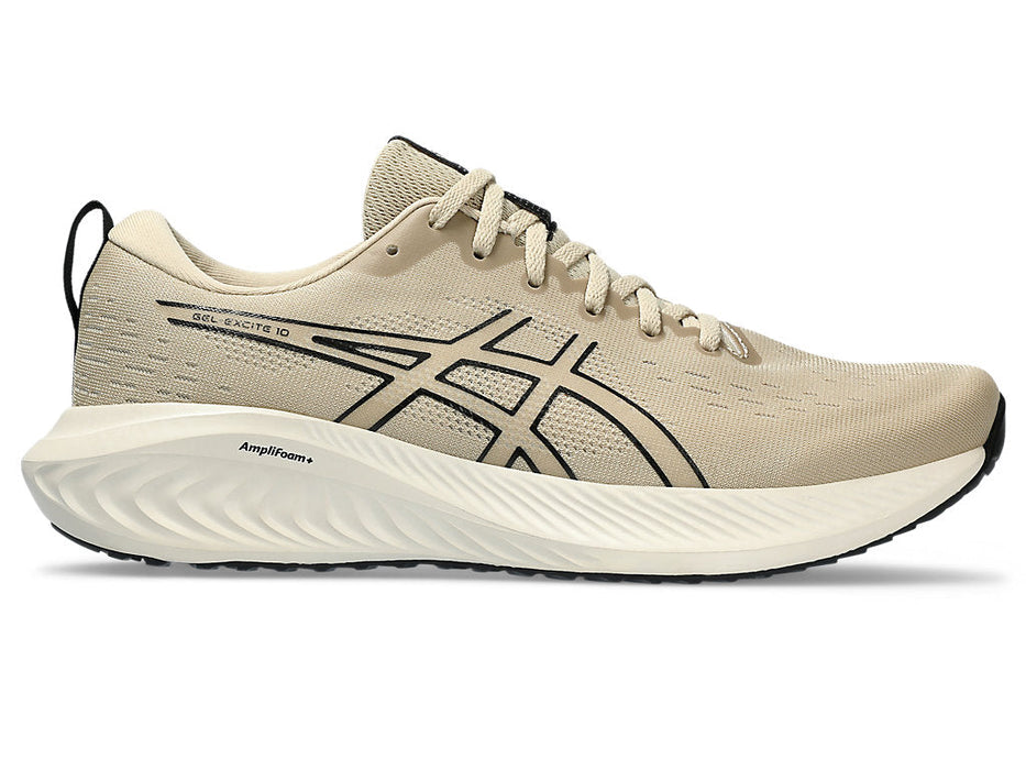 Men's Asics Gel-Excite 10, Feather Grey/Black, 9.5 D Medium