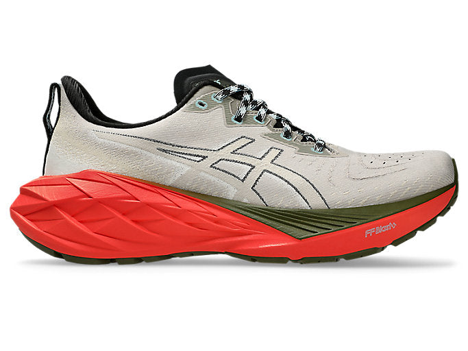 Men's Asics Novablast 4 TR, Nature Bathing/Red Snapper, 9 D Medium