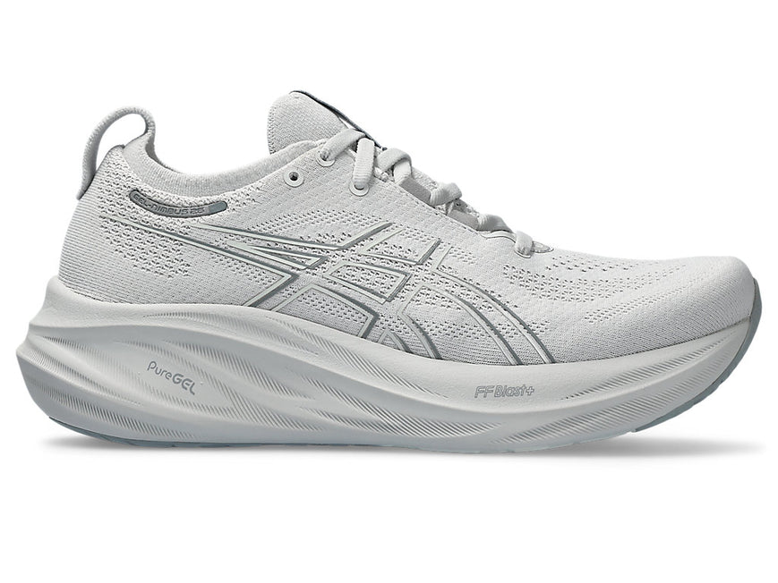Men's Asics GEL-Nimbus 26, Concrete/Pure Silver, 14 D Medium
