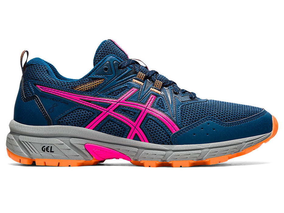 Women's Asics Gel-Venture 8, Mako Blue/Pink Glo, 8 D Wide