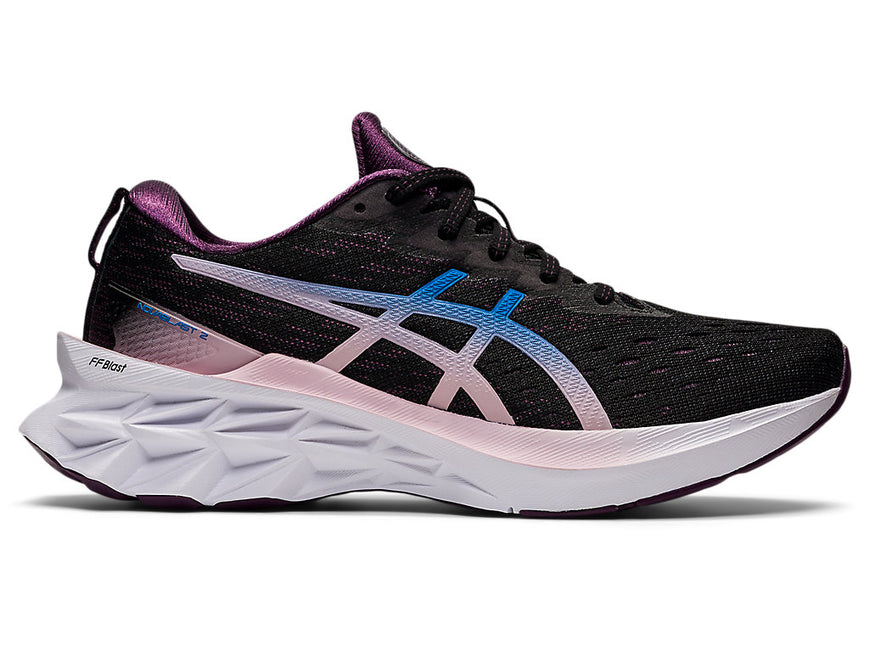 Women's Asics Novablast 2, Black/Lake Drive, 9.5 B Medium