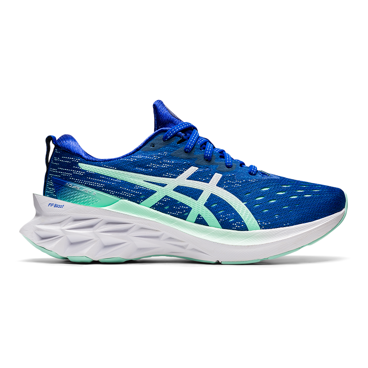 Women's Asics Novablast 2, Lapis Lazuli Blue/White, 11 B Medium