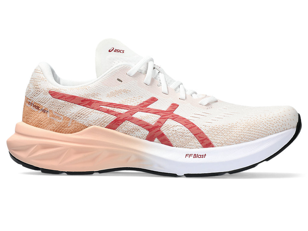 Women's Asics Dynablast 3, White/Light Garnet, 10.5 B Medium