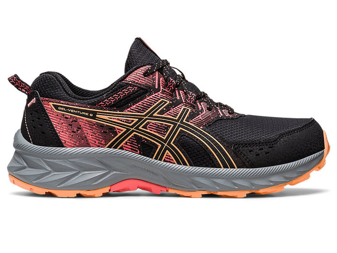 Women's Asics Gel-Venture 9, Black/Summer Dune, 8 B Medium