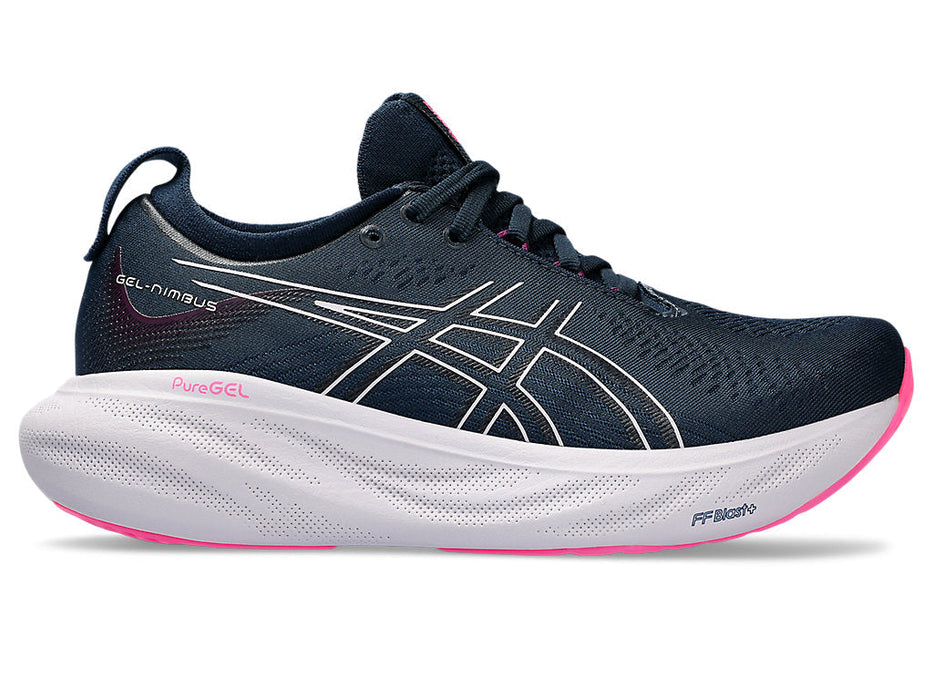 Women's Asics Gel-Nimbus 25, French Blue/Lilac Hint, 7.5 B Medium