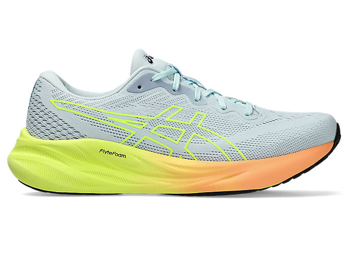 Women's Asics Gel-Pulse 15, Cool Grey/Safety Yellow, 8.5 B Medium