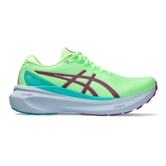 Women's Asics GEL-Kayano 30 Lite-Show, Lite-Show/Illuminate Green, 7 B Medium