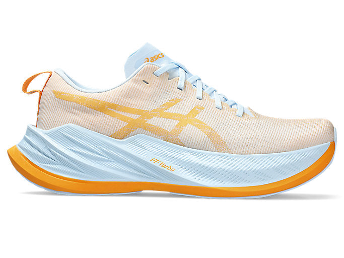 Men's Asics Superblast, Light Blue/Fellow Yellow, 11 D Medium