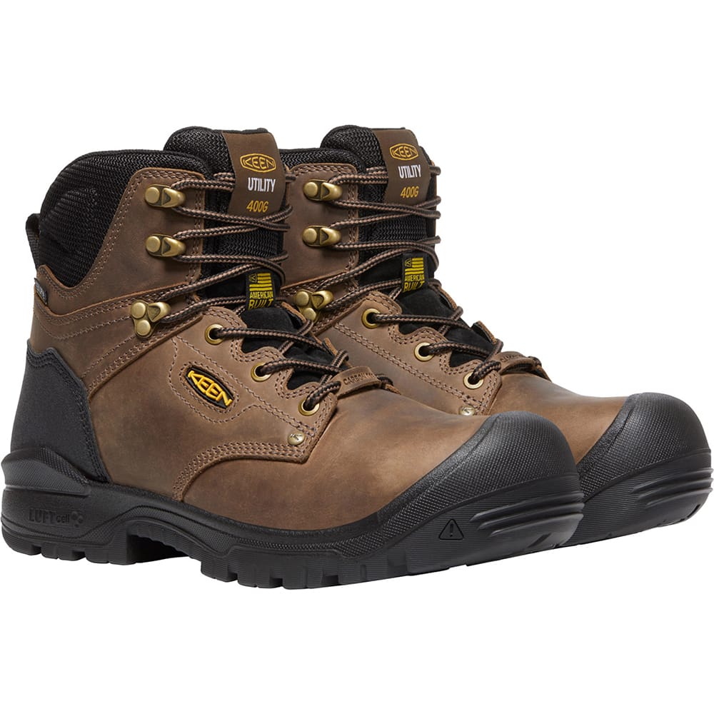 Men's Keen Independence Waterproof, Dark Earth/Black
