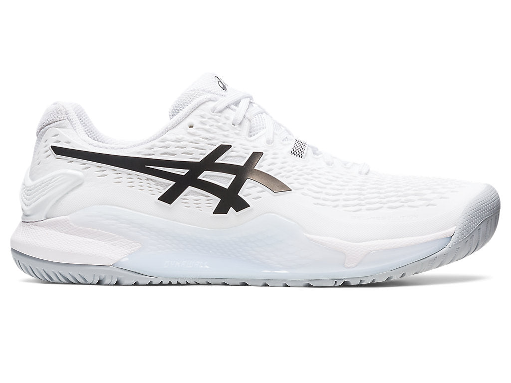 Men's Asics Gel-Resolution 9, White/Black, 10.5 D Medium