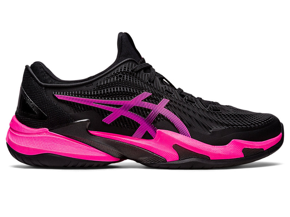 Men's Asics Court FlyteFoam 3, Black/Hot Pink, 8.5 D Medium