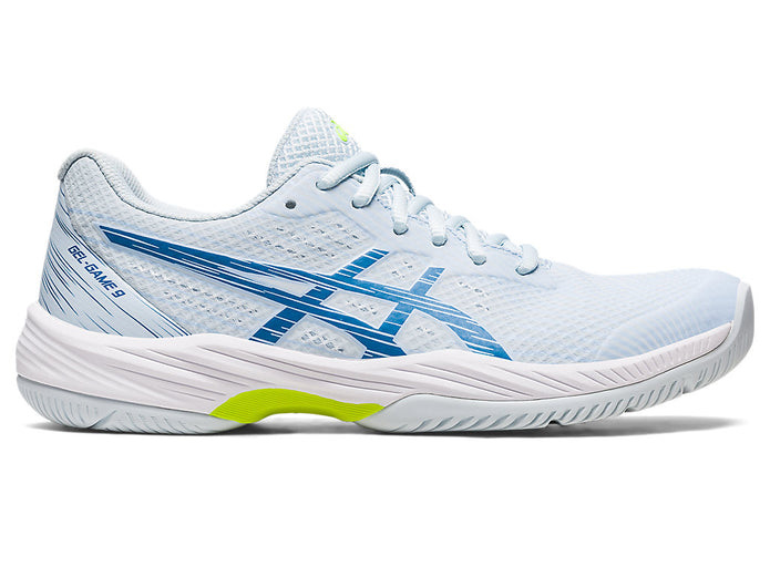 Women's Asics Gel-Game 9, Sky/Reborn Blue, 6 B Medium