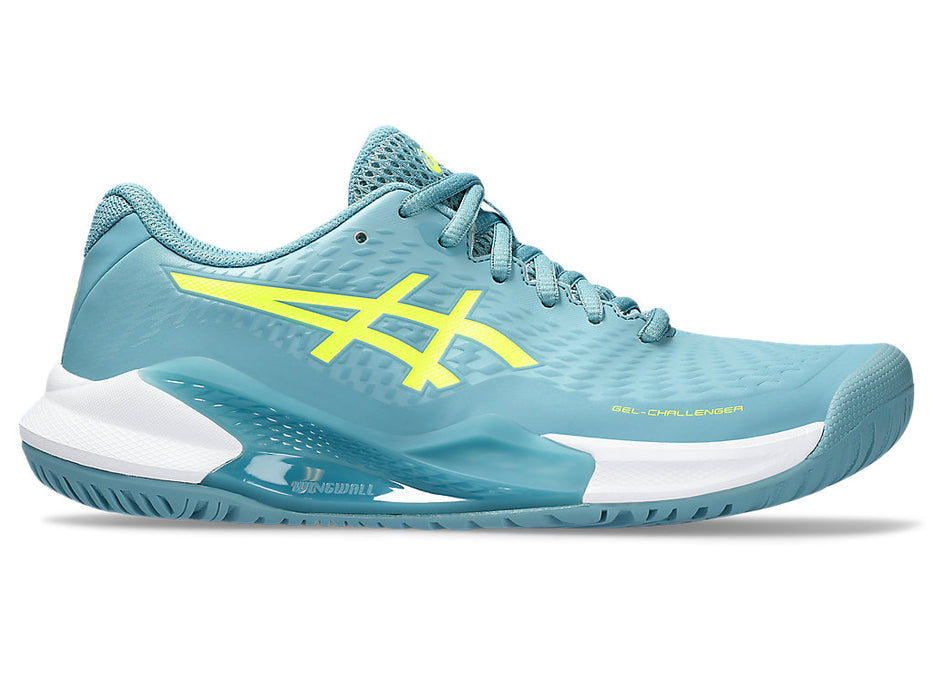 Women's Asics Gel-Challenger 14, Gris Blue/Safety Yellow, 10 B Medium