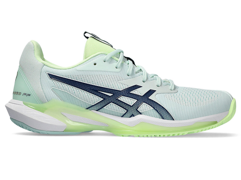 Women's Asics Solution Speed FlyteFoam 3, Pale Mint/Blue Expanse, 9 B Medium