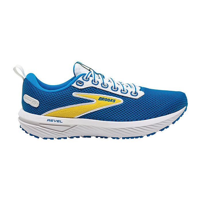 Women's Brooks Revel 6, Blue/Yellow, 8 B Medium