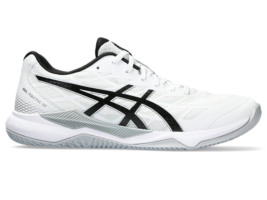 Men's Asics Gel-Tactic 12, White/Black, 10 D Medium