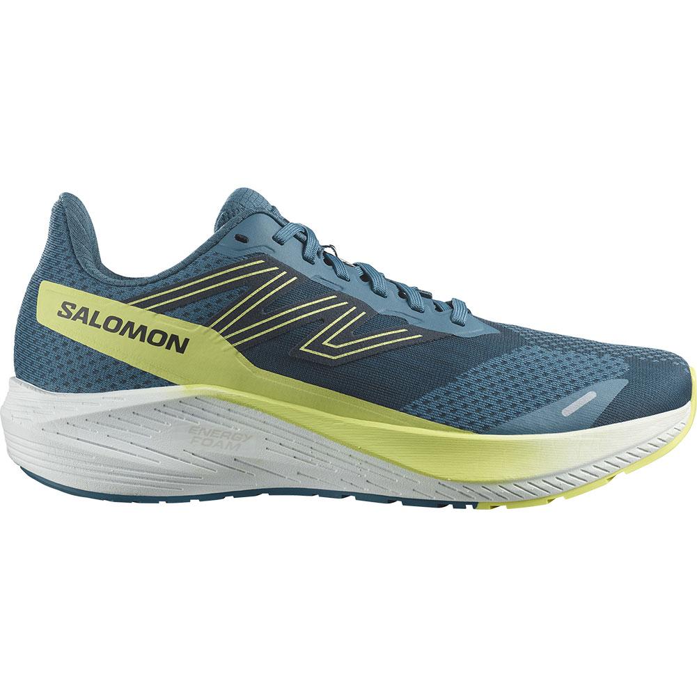 Men's Salomon Aero Blaze, Blue Ashes/Sunny Lime, 8.5 D Medium