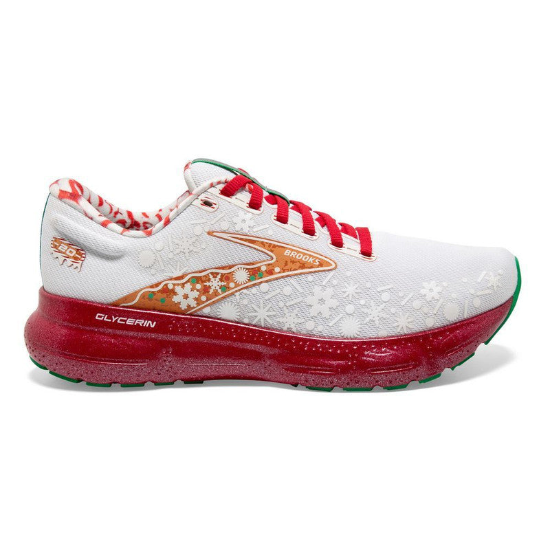 Women's Brooks Glycerin 20, Red Alert/White/Caramel, 7.5 B Medium